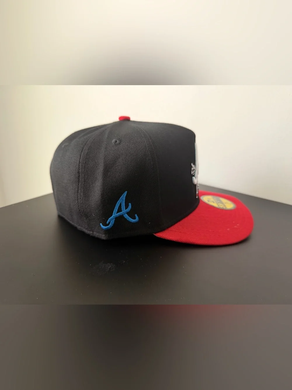 New Era Black & Red Atlanta 'A' Character Fitted Cap